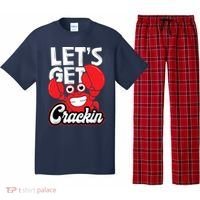 Let's Get Crackin Funny Crab Eater Seafood Lover Crab Boil Pajama Set thumb 0