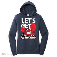 Let's Get Crackin Funny Crab Eater Seafood Lover Crab Boil Women's Hoodie thumb 0