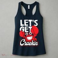 Let's Get Crackin Funny Crab Eater Seafood Lover Crab Boil Women's Tank Top thumb 3