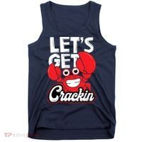 Let's Get Crackin Funny Crab Eater Seafood Lover Crab Boil Tank Top thumb 0