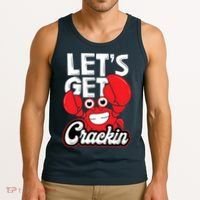 Let's Get Crackin Funny Crab Eater Seafood Lover Crab Boil Tank Top thumb 3