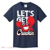Let's Get Crackin Funny Crab Eater Seafood Lover Crab Boil Kids T-Shirt thumb 0