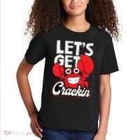 Let's Get Crackin Funny Crab Eater Seafood Lover Crab Boil Kids T-Shirt thumb 2