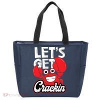 Let's Get Crackin Funny Crab Eater Seafood Lover Crab Boil Tote Bag thumb 0