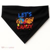 Let's Glow Crazy Glow Party 80s Retro Costume Party Lover USA-Made Doggie Bandana thumb 0