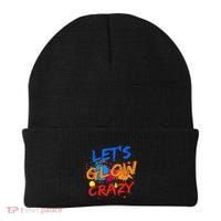 Let's Glow Crazy Glow Party 80s Retro Costume Party Lover Beanie thumb 0