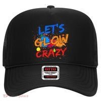 Let's Glow Crazy Glow Party 80s Retro Costume Party Lover Hat thumb 0