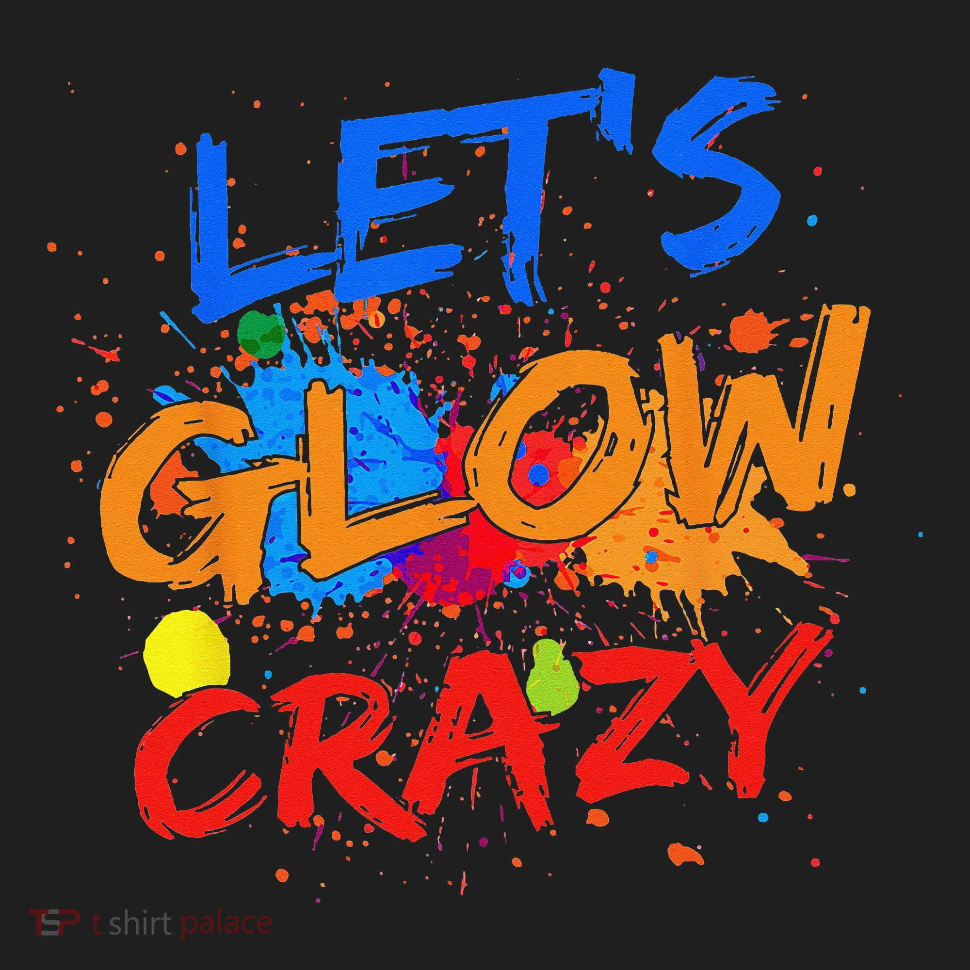 Let's Glow Crazy Glow Party 80s Retro Costume Party Lover Golf Towel