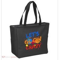Let's Glow Crazy Glow Party 80s Retro Costume Party Lover Tote Bag thumb 2