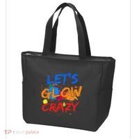 Let's Glow Crazy Glow Party 80s Retro Costume Party Lover Tote Bag thumb 3