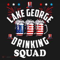 lake george drinking squad 4th of july usa flag beer Apron thumb 3
