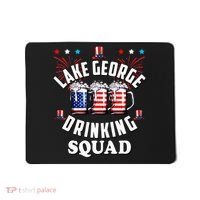 lake george drinking squad 4th of july usa flag beer Mousepad thumb 0