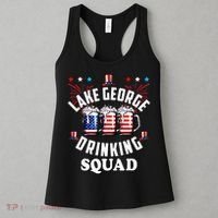 lake george drinking squad 4th of july usa flag beer Women's Tank Top thumb 3