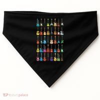 Love Guitar Different Guitars Music Lover Funny Gift USA-Made Doggie Bandana thumb 0