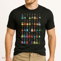 Love Guitar Different Guitars Music Lover Funny Gift Cooling Performance Crew T-Shirt thumb 2
