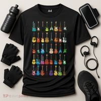 Love Guitar Different Guitars Music Lover Funny Gift Cooling Performance Crew T-Shirt thumb 3
