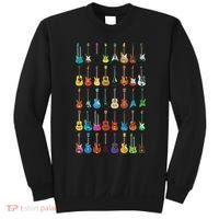 Love Guitar Different Guitars Music Lover Funny Gift Sweatshirt thumb 0