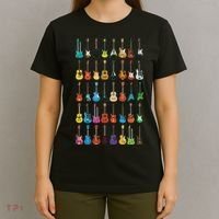 Love Guitar Different Guitars Music Lover Funny Gift T-Shirt thumb 4