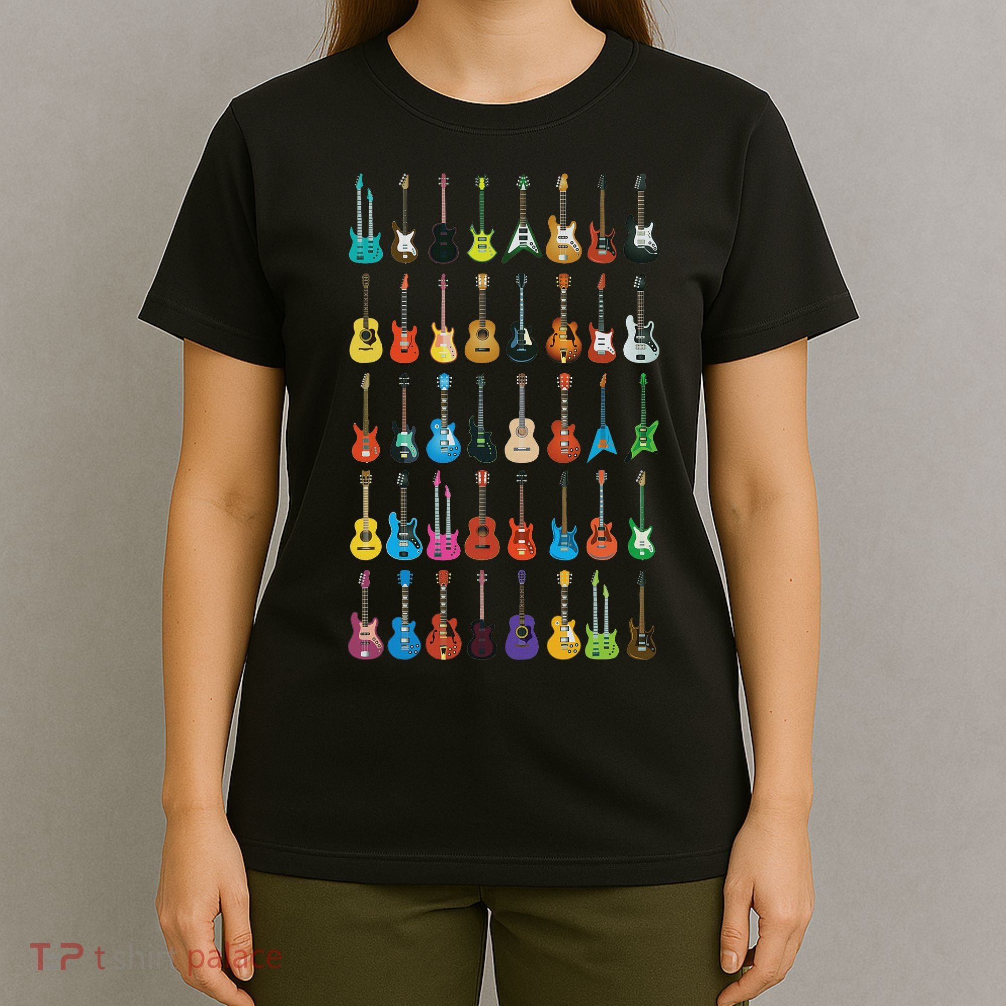 Love Guitar Different Guitars Music Lover Funny Gift T-Shirt