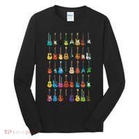 Love Guitar Different Guitars Music Lover Funny Gift Tall Long Sleeve Shirt thumb 0