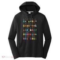 Love Guitar Different Guitars Music Lover Funny Gift Performance Fleece Hoodie thumb 0