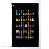 Love Guitar Different Guitars Music Lover Funny Gift Golf Towel thumb 0