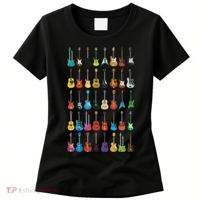 Love Guitar Different Guitars Music Lover Funny Gift Women's T-Shirt