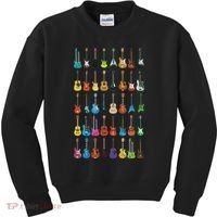 Love Guitar Different Guitars Music Lover Funny Gift Kids Sweatshirt thumb 0