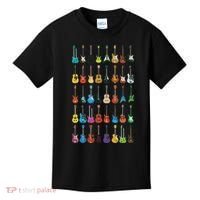 Love Guitar Different Guitars Music Lover Funny Gift Kids T-Shirt thumb 0