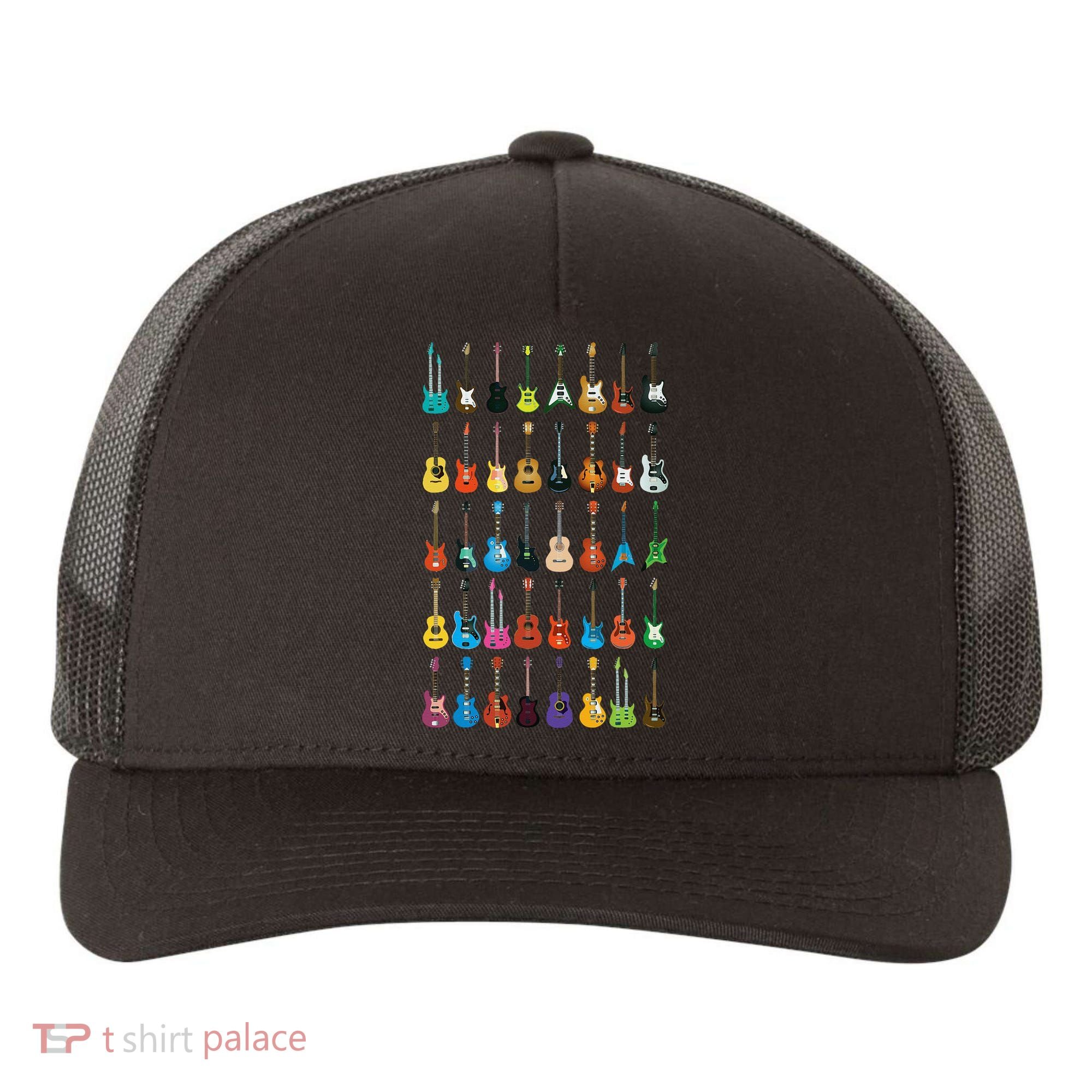 Love Guitar Different Guitars Music Lover Funny Gift Yupoong Adult 5-Panel Trucker Hat
