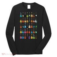 Love Guitar Different Guitars Music Lover Funny Gift Long Sleeve Shirt thumb 0