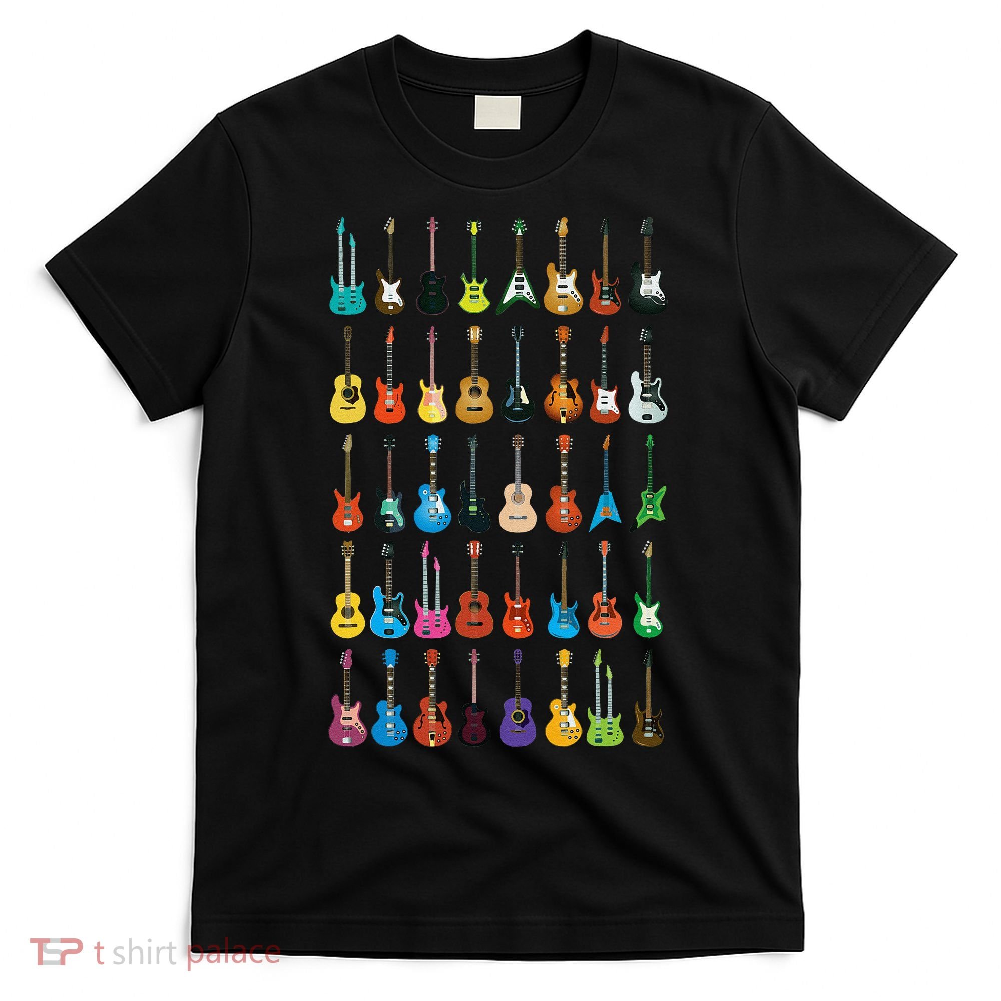 Love Guitar Different Guitars Music Lover Funny Gift T-Shirt