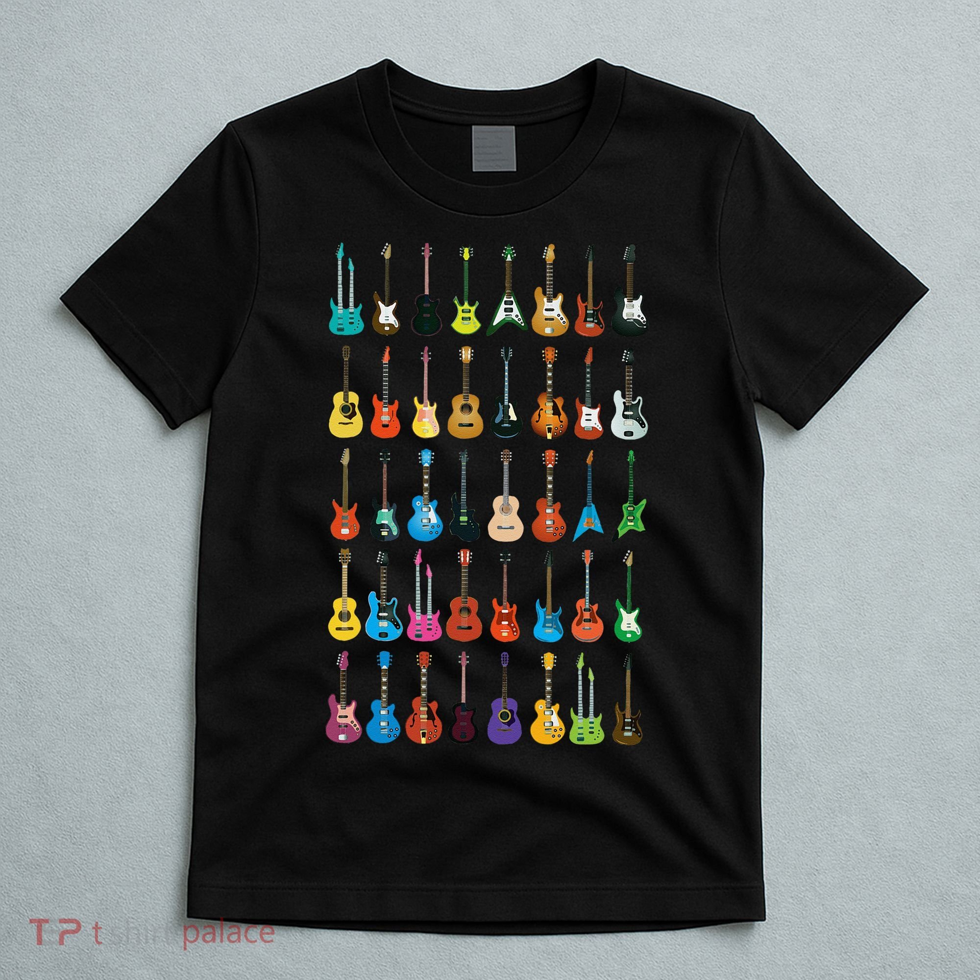 Love Guitar Different Guitars Music Lover Funny Gift T-Shirt