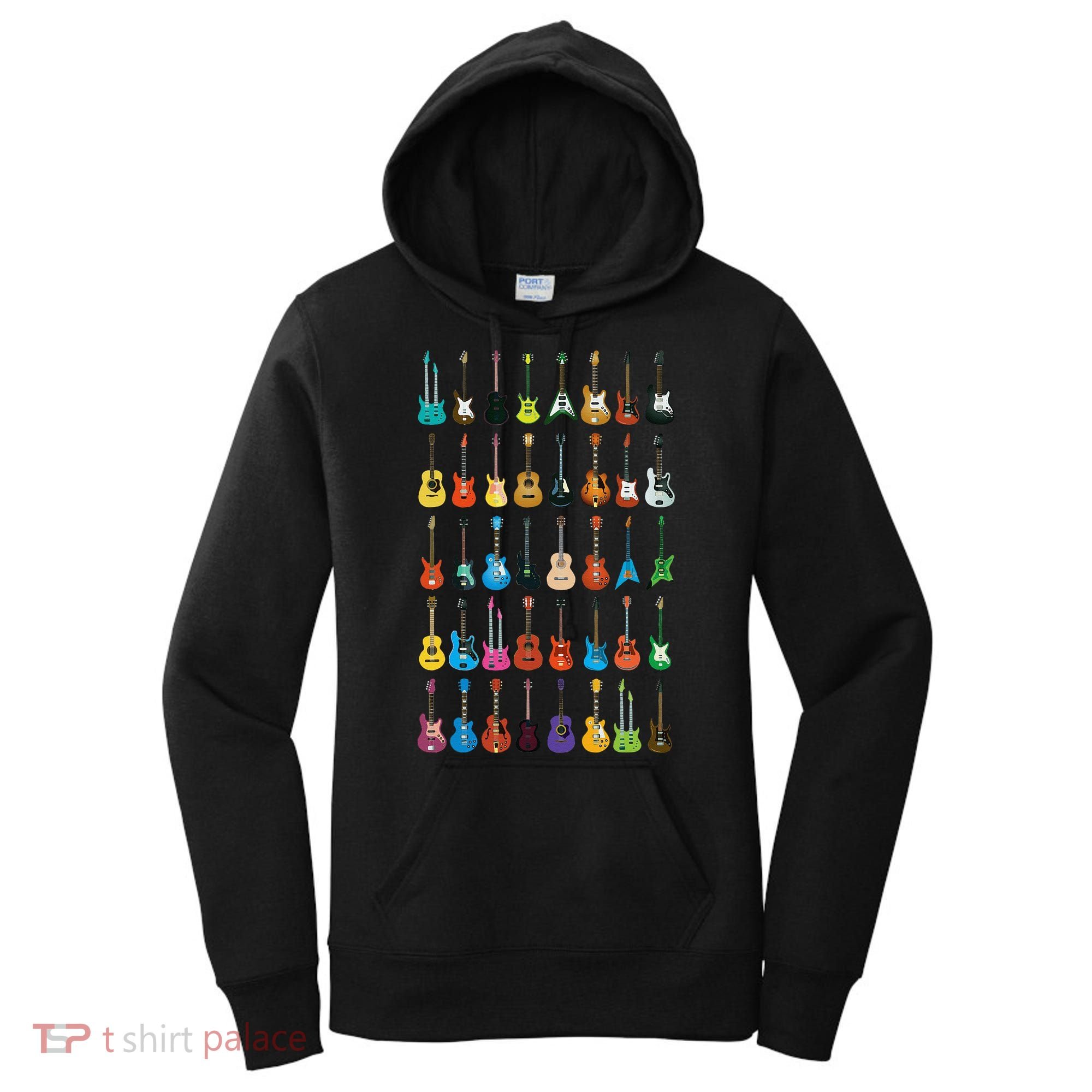 Love Guitar Different Guitars Music Lover Funny Gift Women's Hoodie