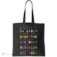 Love Guitar Different Guitars Music Lover Funny Gift Tote Bag thumb 0