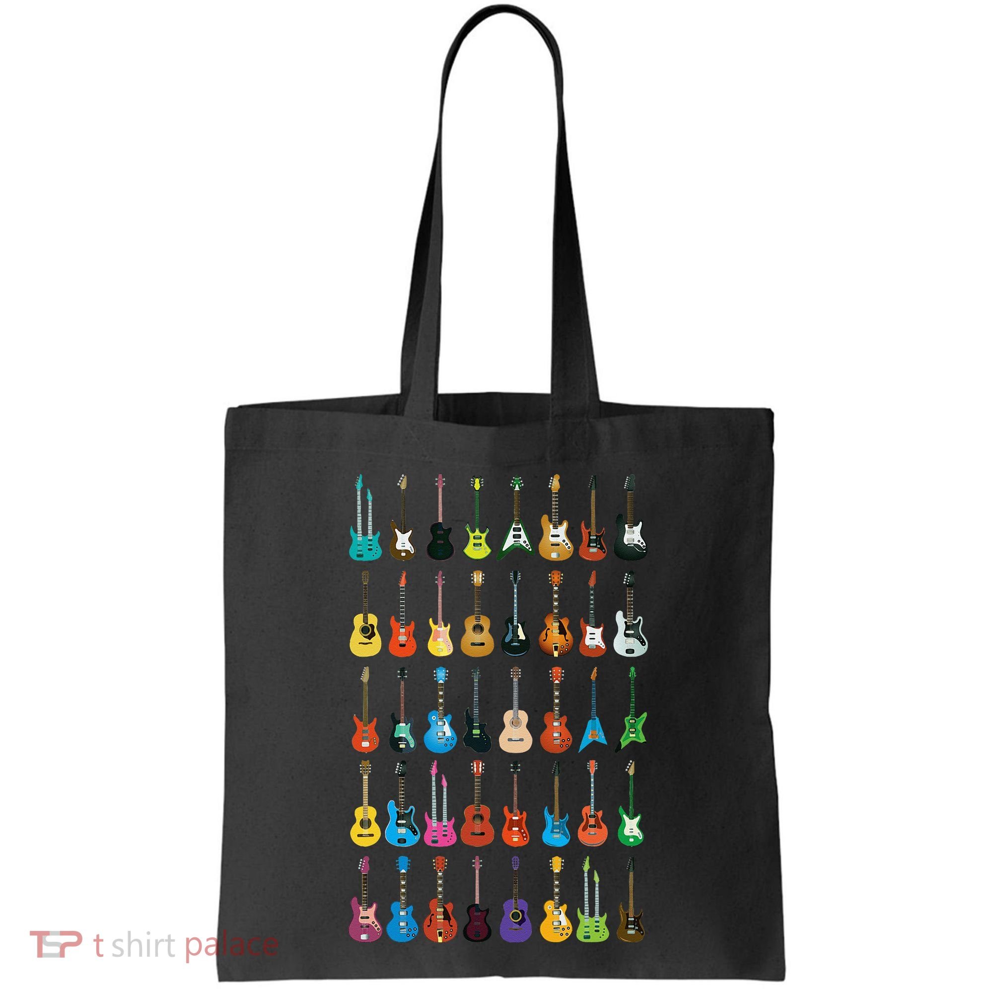 Love Guitar Different Guitars Music Lover Funny Gift Tote Bag