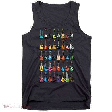 Love Guitar Different Guitars Music Lover Funny Gift Tank Top