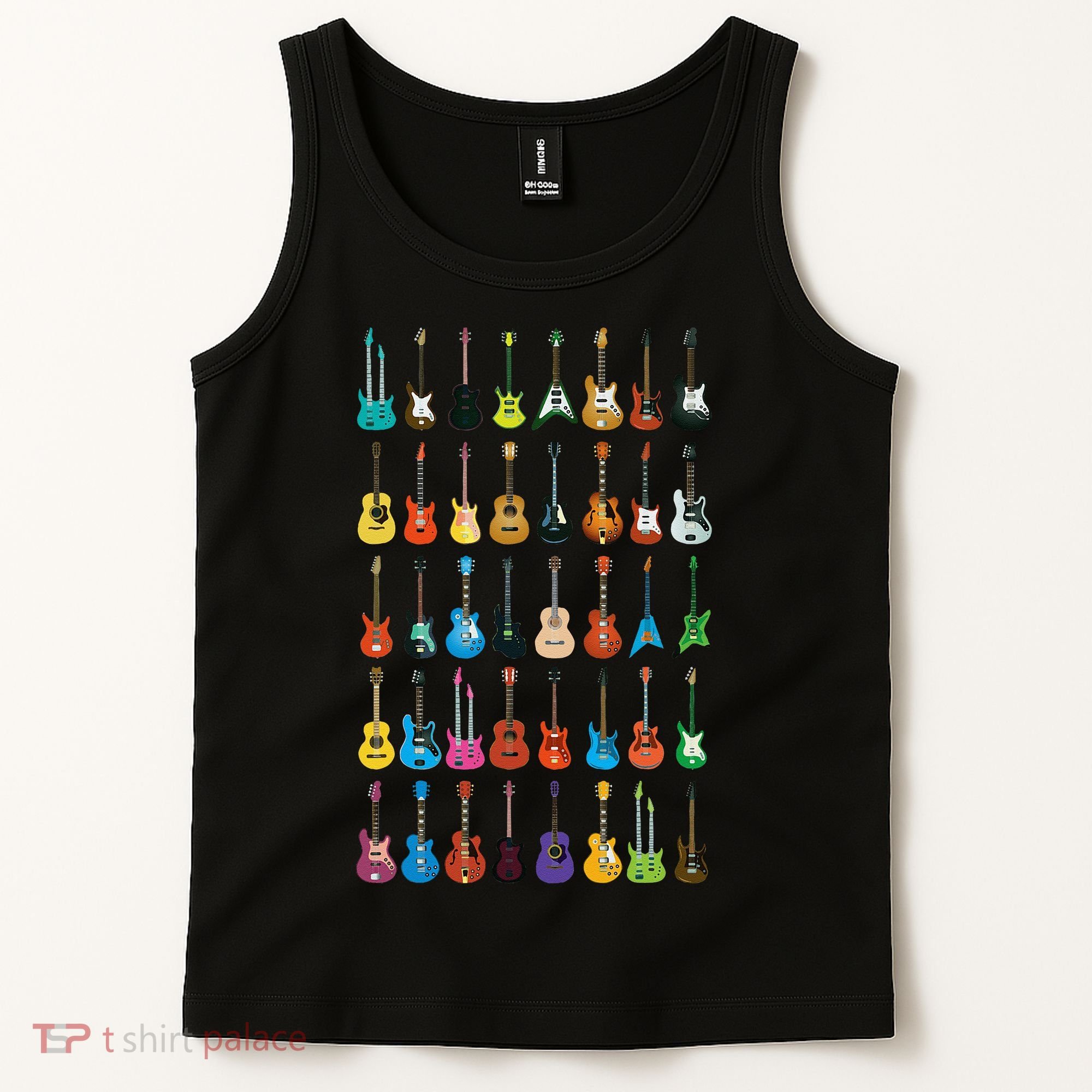 Love Guitar Different Guitars Music Lover Funny Gift Tank Top