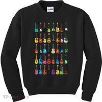 Love Guitar Different Guitars Music Lover Funny Gift Kids Sweatshirt thumb 0