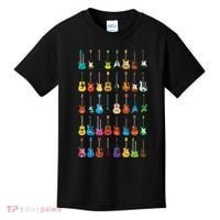Love Guitar Different Guitars Music Lover Funny Gift Kids T-Shirt thumb 0