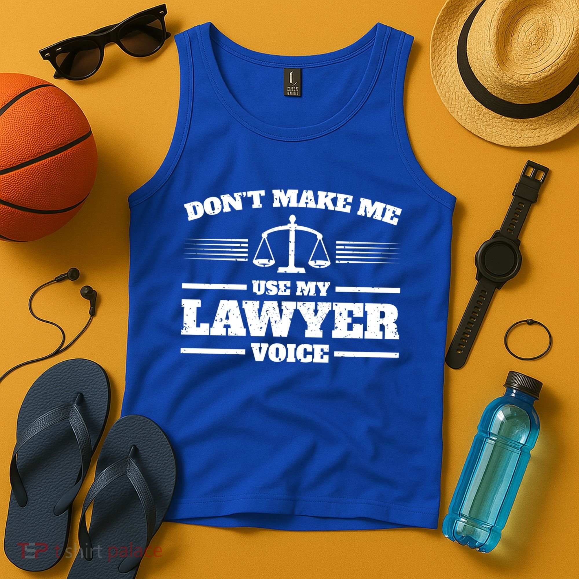 Lawyer Gift DonT Make Me Use My Lawyer Voice Gift Tank Top