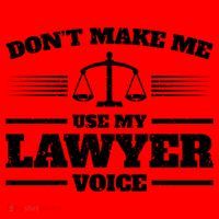 Lawyer Gift DonT Make Me Use My Lawyer Voice Gift Santa Hat thumb 1