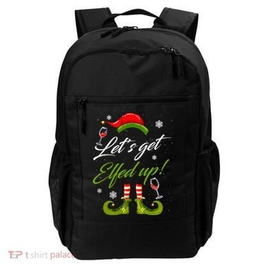 Let's Get Elfed Up Wine Drinking Christmas Backpack