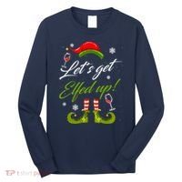 Let's Get Elfed Up Wine Drinking Christmas Long Sleeve Shirt thumb 0