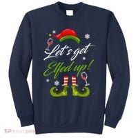 Let's Get Elfed Up Wine Drinking Christmas Sweatshirt thumb 0
