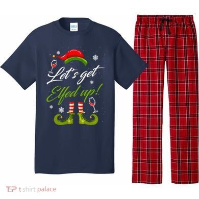 Let's Get Elfed Up Wine Drinking Christmas Pajama Set