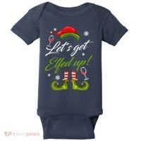 Let's Get Elfed Up Wine Drinking Christmas Baby Bodysuit thumb 0