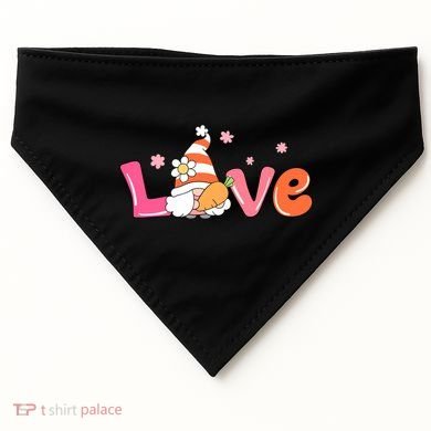 Love Gnome Easter Spring Cute USA-Made Doggie Bandana