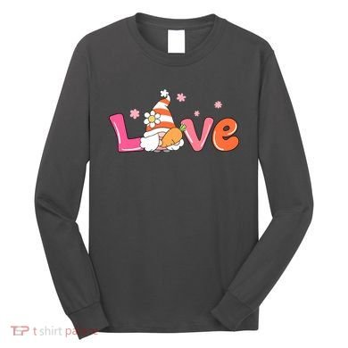 Love Gnome Easter Spring Cute Long Sleeve Shirt