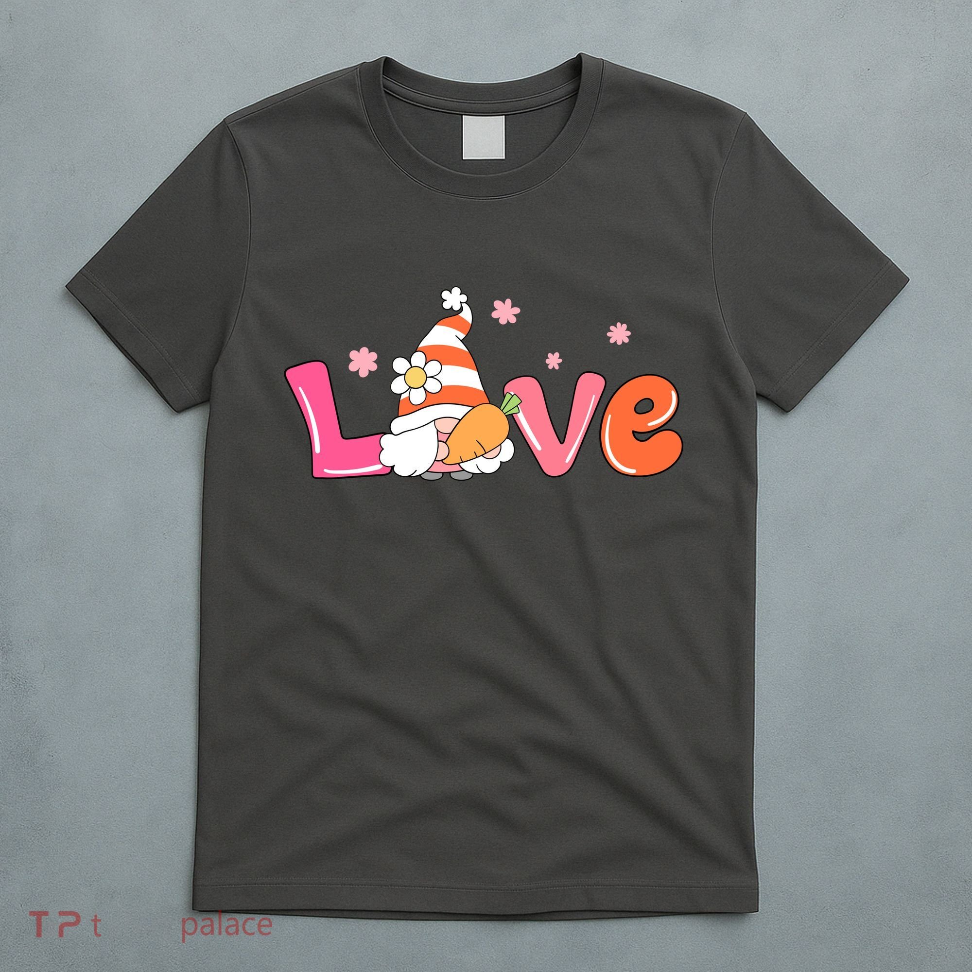 Love Gnome Easter Spring Cute T-Shirt